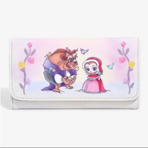 Loungefly White and Pink Beauty and the Beast Wallet